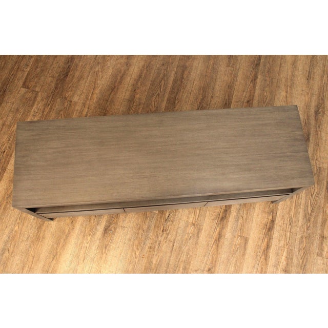 Ethan Allen 'Bronzeville' Grey-Washed Media Console For Sale - Image 12 of 12