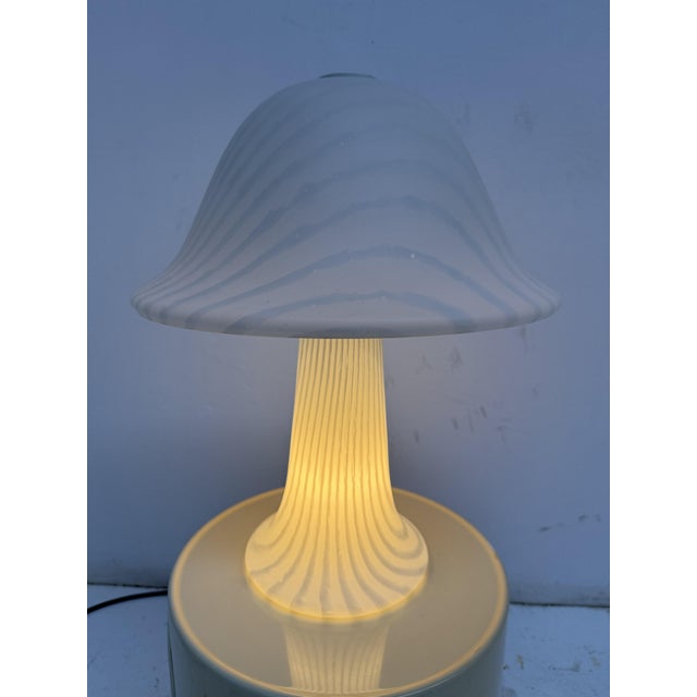 Large Mushroom Zebra Table Lamp from Peill & Putzler, 1970s For Sale - Image 6 of 9