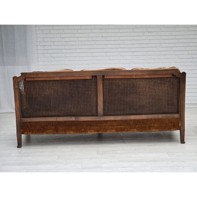Danish 3-Seater Sofa in Velour and Ash, 1930s For Sale - Image 15 of 18
