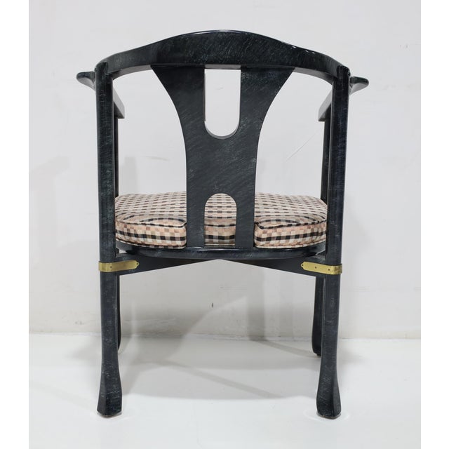 Century Furniture Yoke Back Side Chair With Brass Mounts For Sale - Image 10 of 11