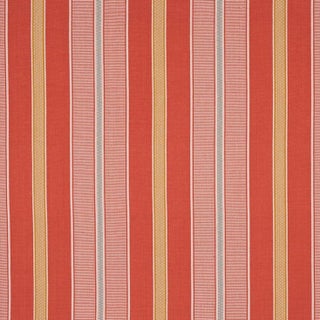 Schumacher X A Rum Fellow Scoop Stripe Fabric in Parasol For Sale