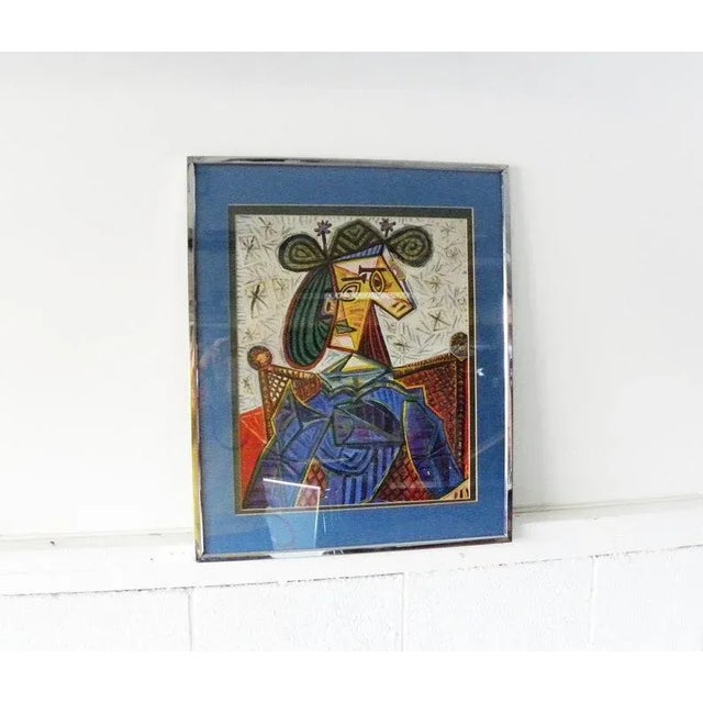 Metal Vintage Framed Picasso Art Print Cubist For Sale - Image 7 of 7