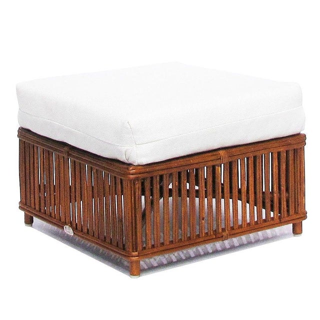 1930s Art Deco Presidents Nantucket Stick Walnut Finished Reed Rattan Livingroom Set, 4 Pieces For Sale - Image 10 of 10