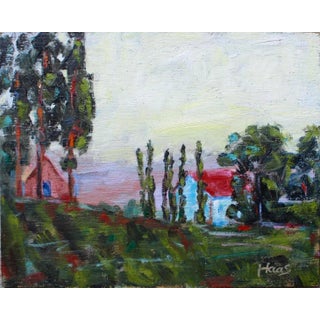 Quiet Places & Journeys — Across the Street (Napa Valley) Oil Painting For Sale