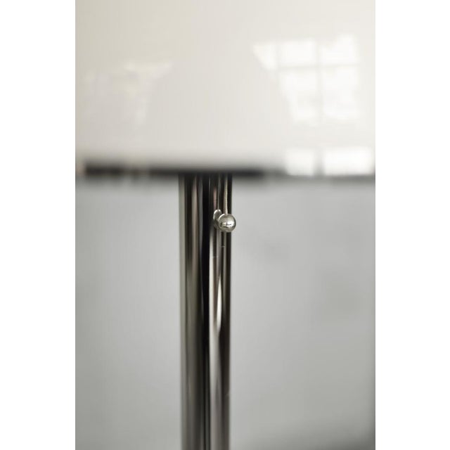 Vintage Swedish Chrome and White Acrylic Floor Lamp from Nybro Armaturfabrik, 1970s For Sale - Image 4 of 16