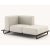Copacabana chaise right by Domkapa Materials: Black texturized steel, bamboo wood, fabric (Rhine Ice). Dimensions: W 165 x...
