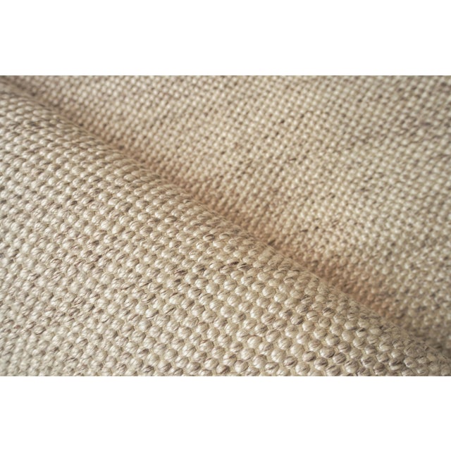 Exquisite Rugs Exquisite Rugs Tweed Flatweave Handmade PET Yarn Beige Rug-9'X12' For Sale - Image 4 of 7