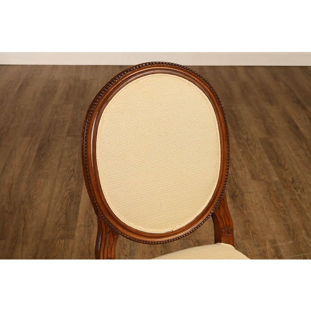 Louis XVI Style Set Of 16 Oval Back Dining Chairs For Sale - Image 9 of 18