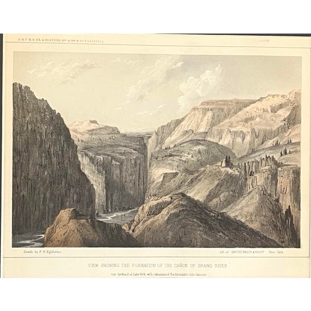 The tinted lithograph was created in 1853 to depict the Gunnison Expedition as part of the U.S. Railways Survey. “Captain...