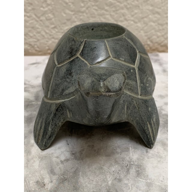Vintage Stone Carved Turtle Decor TeaLight Holder For Sale In Sacramento - Image 6 of 8
