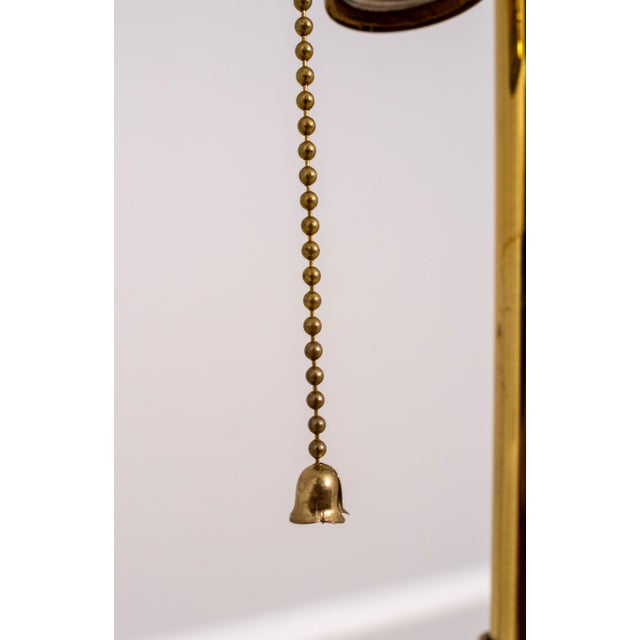 1980s Pair Brass Hollywood Regency Style Table Lamps For Sale - Image 9 of 18