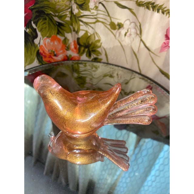 1960s Archimede Seguso Murano Art Glass Bird With Gold Inclusions. For Sale In Miami - Image 6 of 6