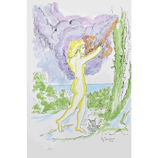 Modern Giuseppe Ingegno, Eurydice, Original Lithograph, 1979 For Sale - Image 3 of 3