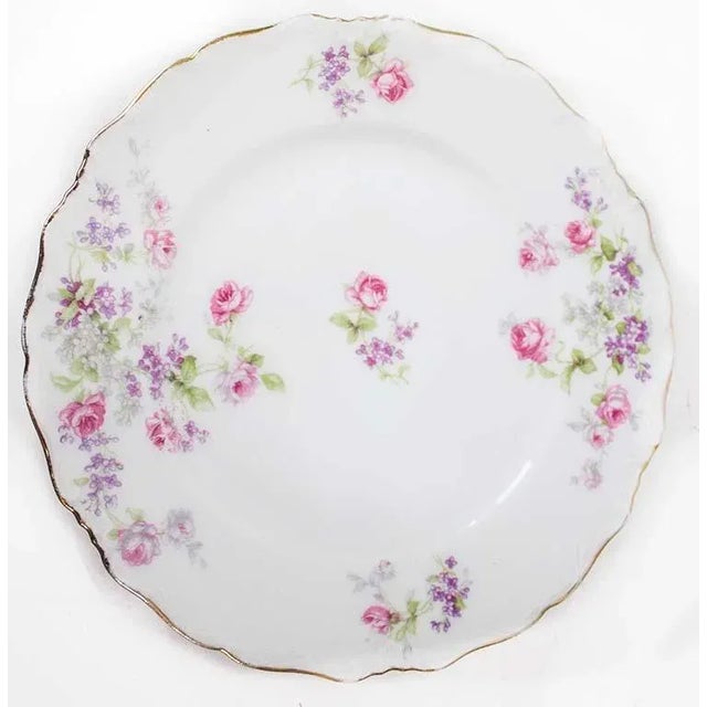 Shabby Chic Limoges China Depose Pattern - Set of 6 Plates For Sale - Image 3 of 6