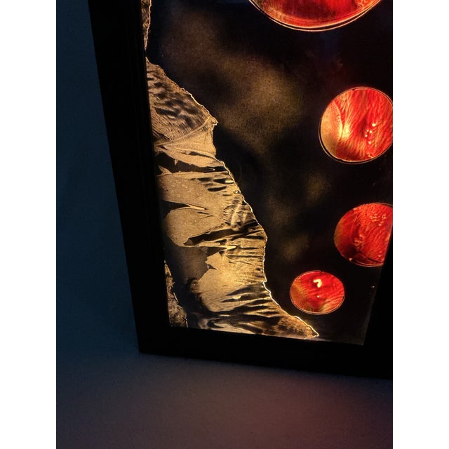 Vintage Framed Shadow Box Lighted Space Astro Art For Sale - Image 10 of 11