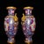 Mid 20th Century Pair of Chinese Cloisonné Vases | Gilt Bronze Handles & Taotie Mask Motif For Sale - Image 5 of 9