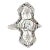 Early 20th Century Antique Deco Diamond Filigree Ring Vintage 14 Karat Gold size 5 For Sale