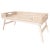 Artifacts Rattan Breakfast Tray Table in White Wash with Glass For Sale - Image 4 of 4