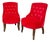 Set of Red Velvet Armchairs, 20th Century For Sale