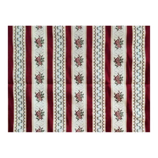 Vintage Silk Embroidered Floral Fabric 3+ Yards For Sale