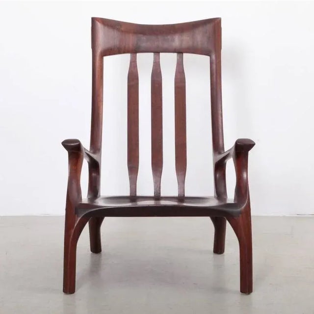 Studio Lounge Chair in Black Walnut by Ben Rouzie, 1960s For Sale - Image 3 of 11