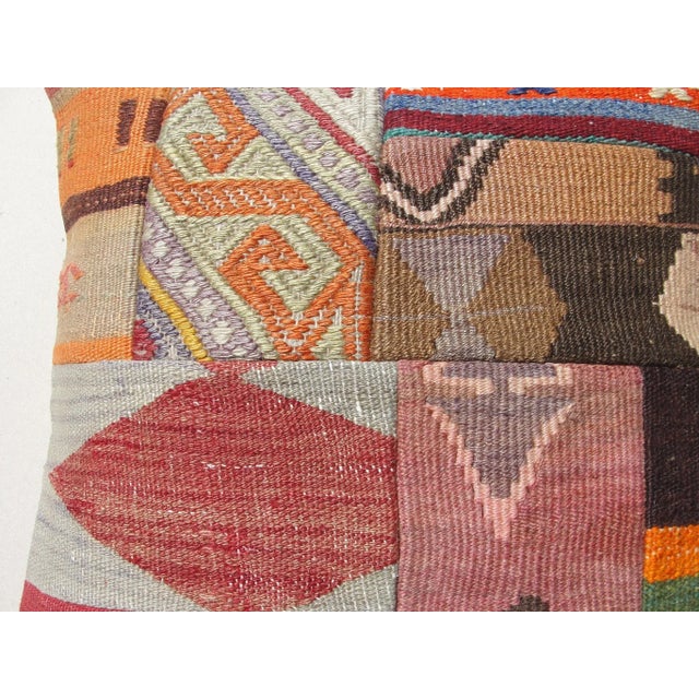 Yellow Vintage Kilim Rug Pillow Cover For Sale - Image 8 of 11