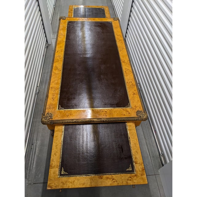 An Antique French Bureau Plat, From Late 19th Century, Featuring Ornate Gilt-Bronze Mounts For Sale - Image 12 of 16