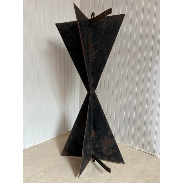Large Nautical Folk Art Metal Sculpture - 1930's Boat Day Signal For Sale - Image 4 of 8