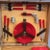 1940s Mid Century Picnic Set Wood Case with Red Dishes - for Four, 21 Pieces For Sale - Image 4 of 8