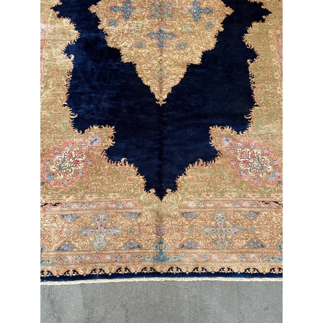Mid 20th Century 9ft 11in × 15ft 8in Circa 1960's Persian Kerman Area Rug For Sale - Image 5 of 12