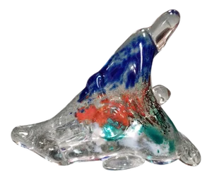 Late 20th Century Abstract Freeform Art Glass Sculpture, Unsigned
