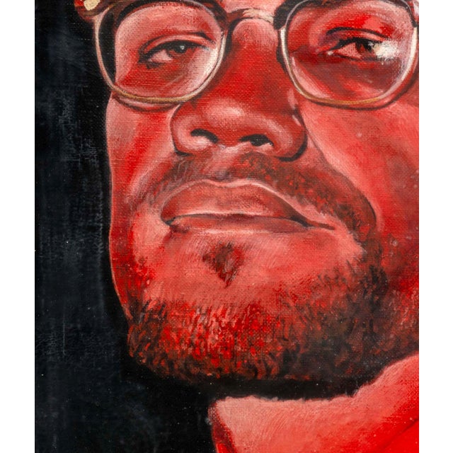 Stanislaw Zagorski Malcolm X Acrylic on Canvas For Sale - Image 4 of 7