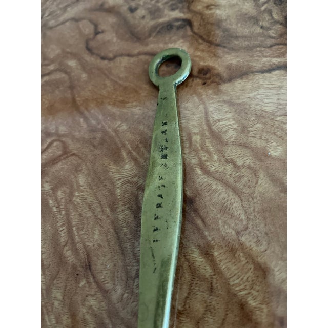 Early 20th Century Vintage Brass Long Handle Chestnut Roasting Pan/Bed Warmer by Peerage of England For Sale - Image 5 of 13