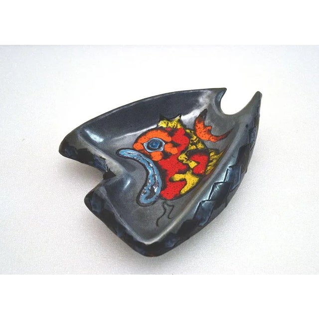 1960s Glazed Ceramic Italian Fish Centerpiece, 1960s For Sale - Image 5 of 8