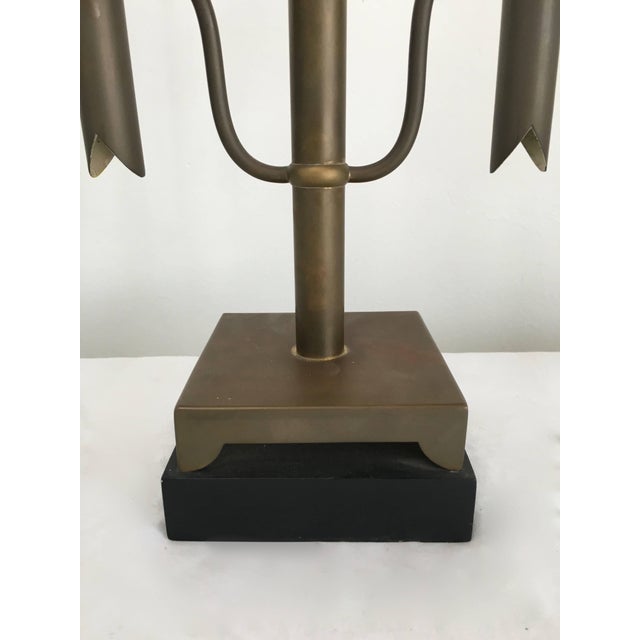 Tommi Parzinger Brass Two-Light Table Desk Lamp After Tommi Parzinger For Sale - Image 4 of 6