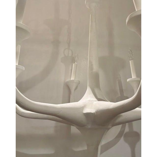 2020s Currey & Company Modern White Wrought Iron Albion Chandelier For Sale - Image 5 of 6