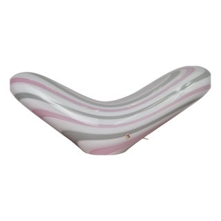 Glass Art Crescent Shaped Table Lamp from Vetri-Murano, 1960s For Sale