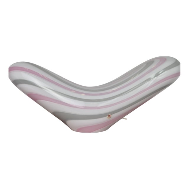 Glass Art Crescent Shaped Table Lamp from Vetri-Murano, 1960s For Sale