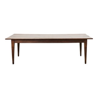 19th Century Country French Provincial Walnut Farmhouse Dining Table For Sale