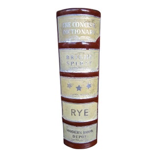 Vintage Ceramic Concise Dictionary Book Decanter For Sale
