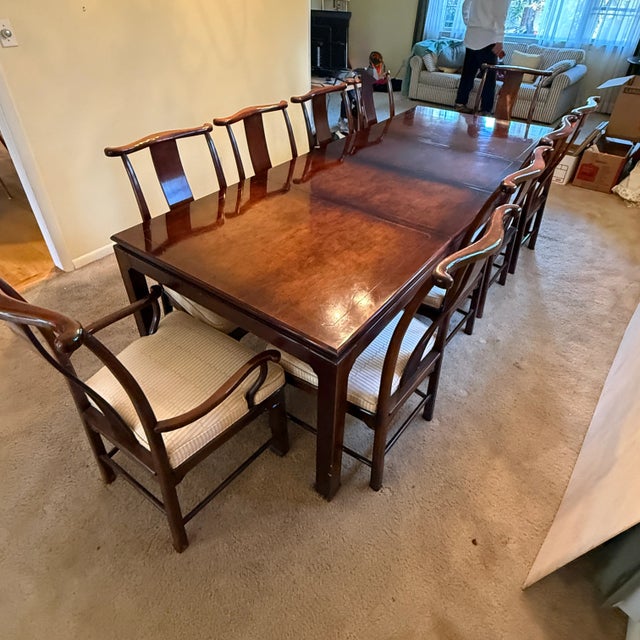 Vintage American of Martinsville Dining Table & 10 Chairs For Sale - Image 17 of 17