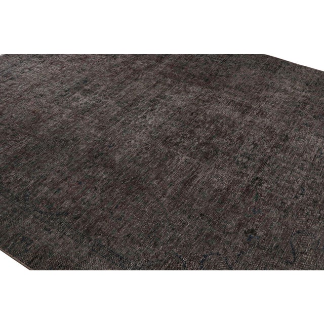 Rug & Kilim Vintage Persian Rug in Brown With Floral Patterns, From Rug & Kilim For Sale - Image 4 of 7