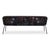 Baroness Ona Fabric Bench Brown Grey with Pattern For Sale - Image 10 of 12