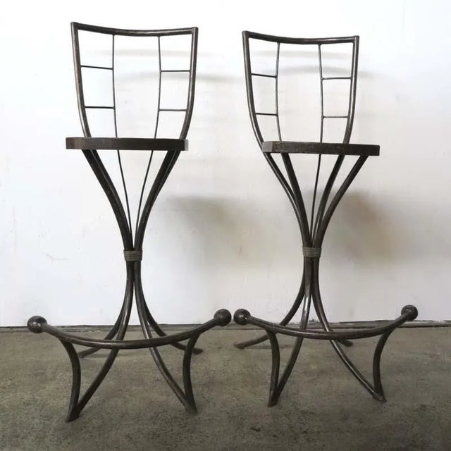 Set of Industrial Metal Side Chairs, 1950s For Sale - Image 14 of 15