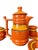Vintage Spanish Pottery Tea Coffee Set, Signed Carla Rd, Terracotta Redware, 15-Piece For Sale - Image 4 of 10