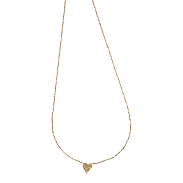 Rocks With Soul Yellow Gold Baby Heart Necklace For Sale - Image 11 of 11