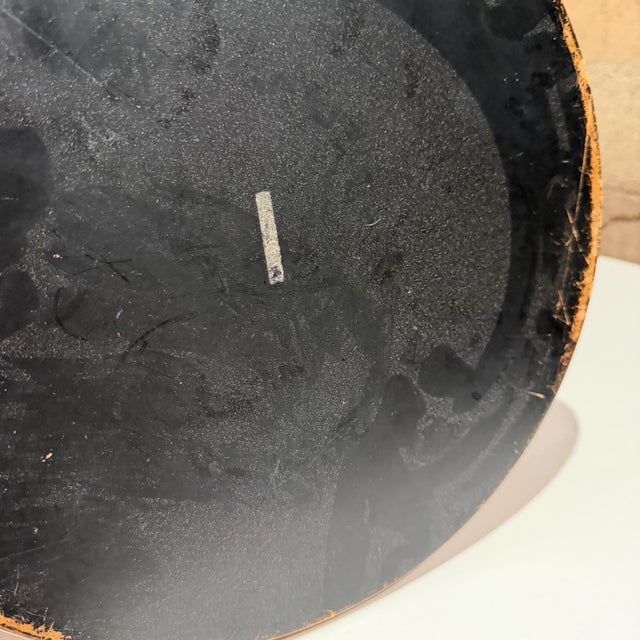 Mid-Century Round Teak Wood Serving Tray Japan Scandinavian Design For Sale - Image 10 of 11