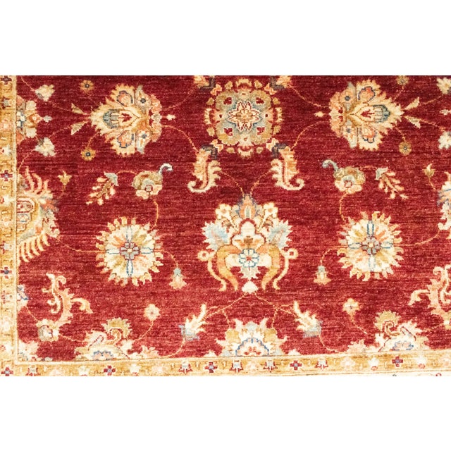 Textile Middle Eastern Hand-Knotted Stonewashed Ziegler Rug For Sale - Image 7 of 10