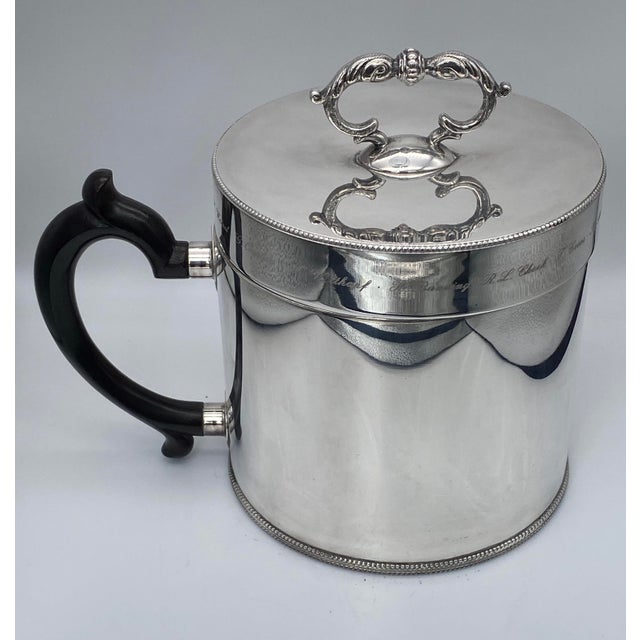 Master silversmith, Valenti of Spain, produced this ice bucket, most likely in the 1940's or 1950's. The upper lid is...