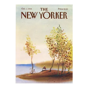 1984 Vintage New Yorker Cover, October 1 (Paul Degen), Original New Yorker Magazine Cover, Sports, Cycling